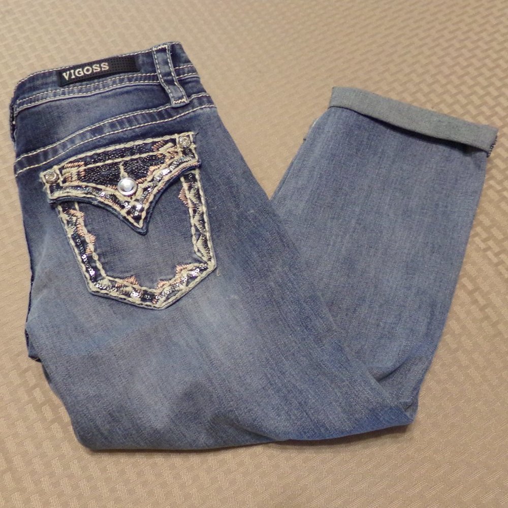 NEW! VIGOSS Size 4 L21 ~ Capri ~ Flap Pocket Bling